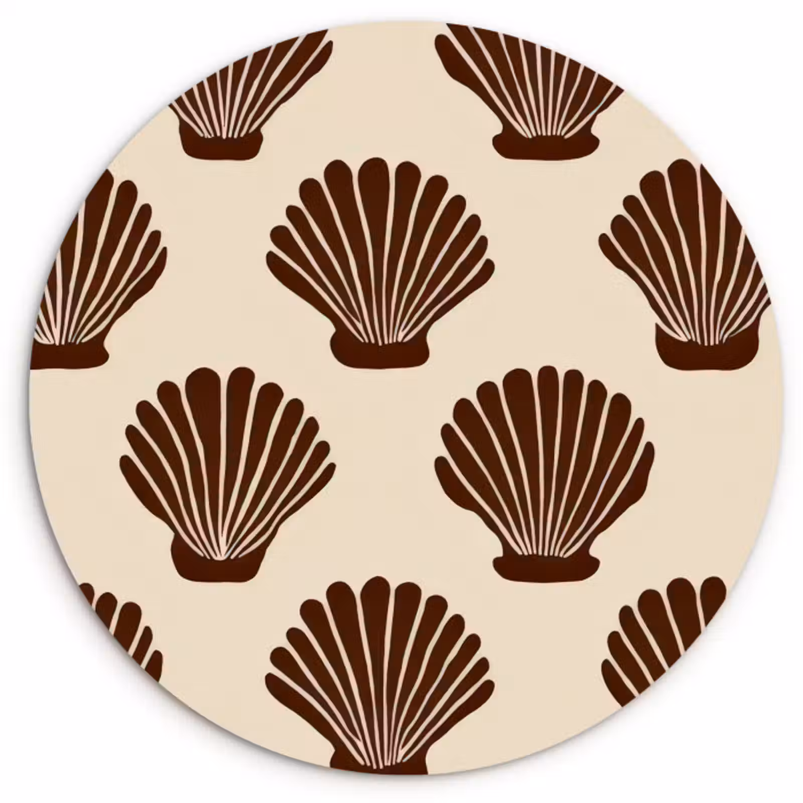 Muurcirkel - Schelpen - Bruin - Patroon — 1