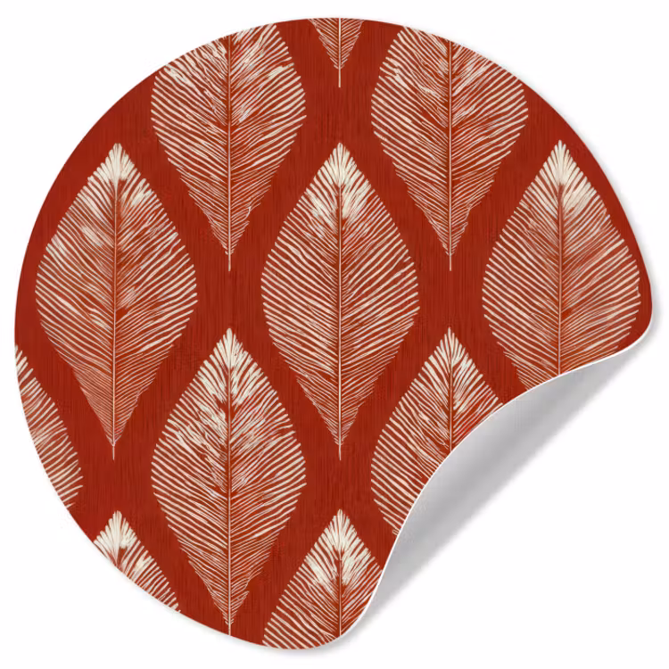Behangcirkel - Bladeren - Rood - Elegant — 1