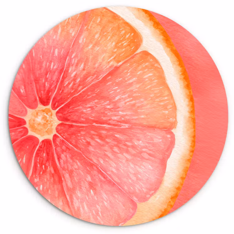 Muurcirkel - Grapefruit - Roze - Levendig — 1
