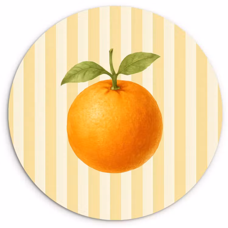 Muurcirkel - Sinaasappel - Strepen - Oranje - Zomers — 1