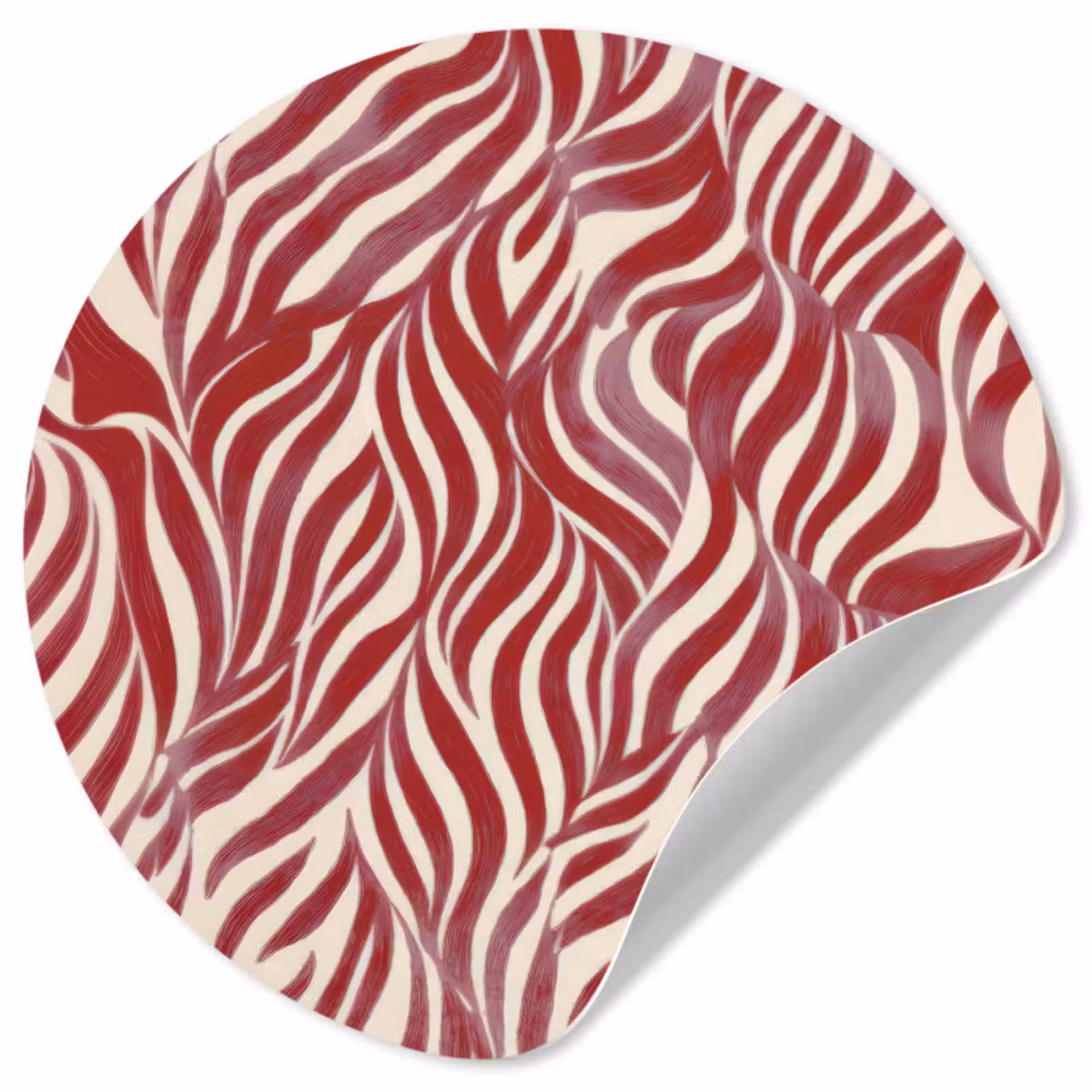Behangcirkel - Golvende vormen - Abstract - Rood — 1