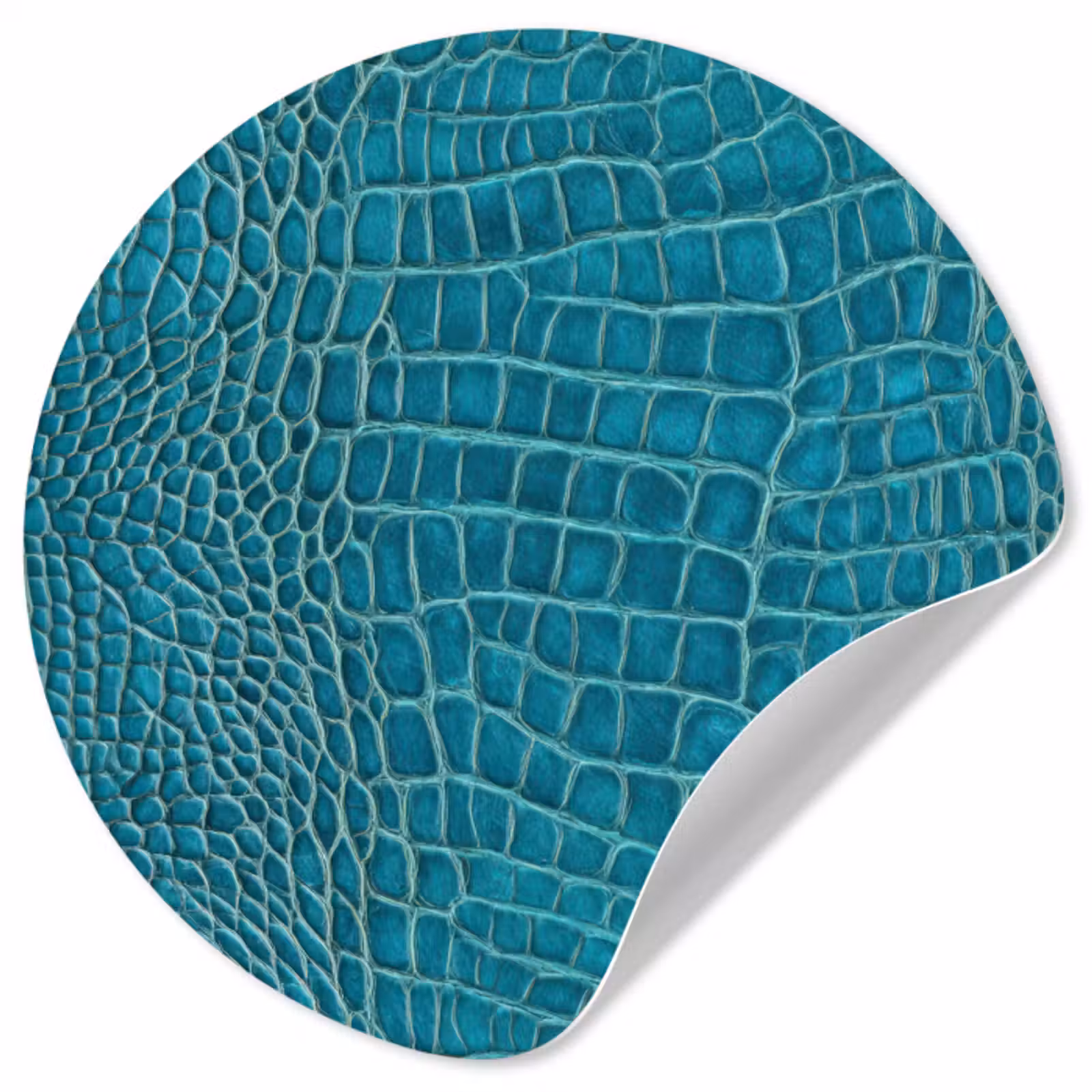 Behangcirkel - Krokodillenleertextuur - Blauw - Exotisch — 1