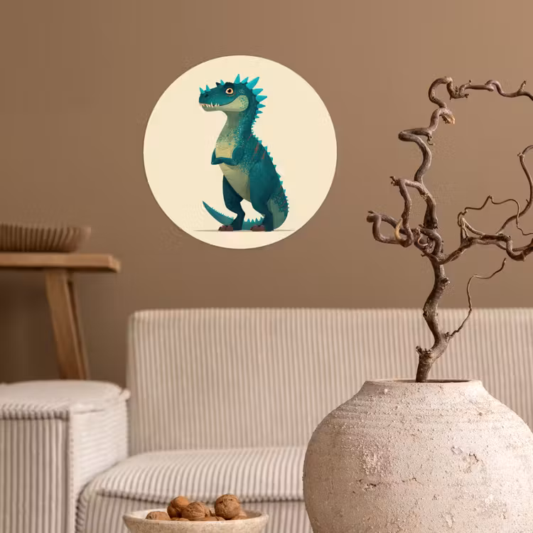 Behangcirkel - Dinosaurus - Turquoise - Stekels — 2