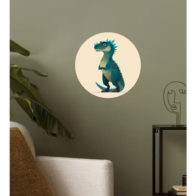 Behangcirkel - Dinosaurus - Turquoise - Stekels — 3