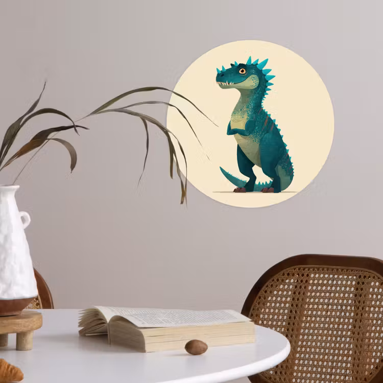 Behangcirkel - Dinosaurus - Turquoise - Stekels — 4