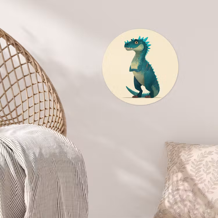 Behangcirkel - Dinosaurus - Turquoise - Stekels — 5