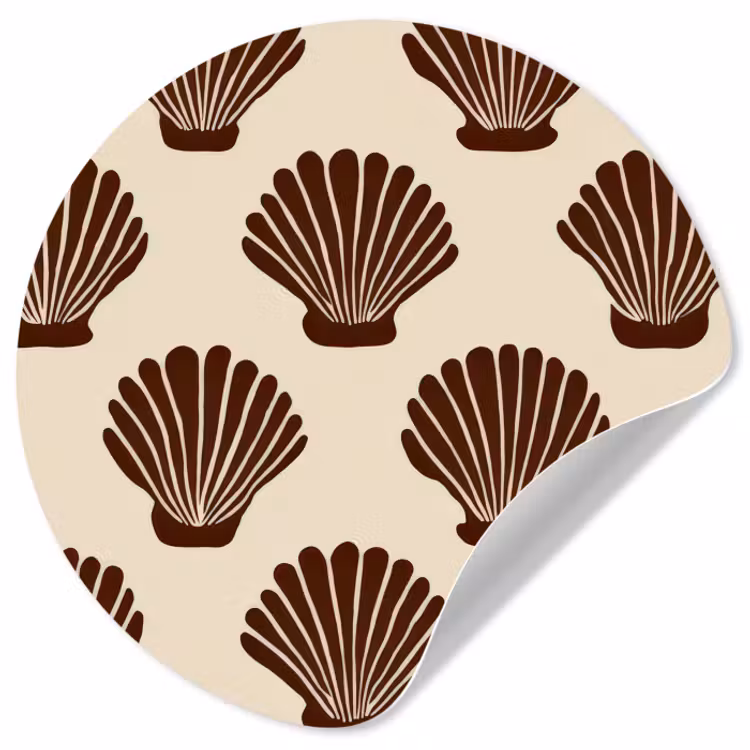 Behangcirkel - Schelpen - Bruin - Patroon — 1