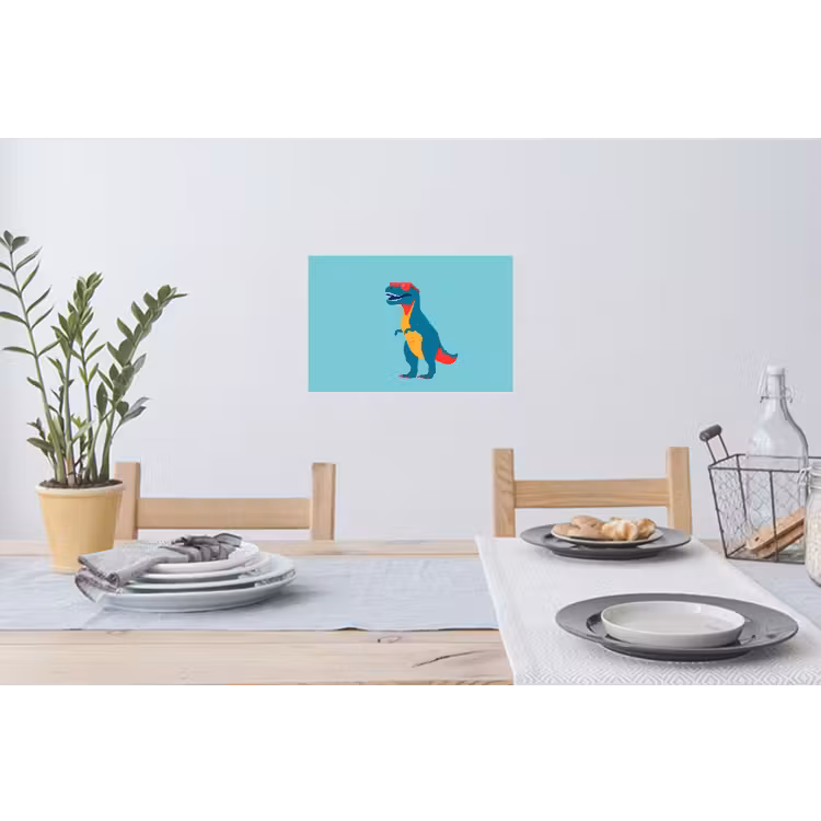 Muursticker - Dinosaurus - Blauw - Zonnebril — 3
