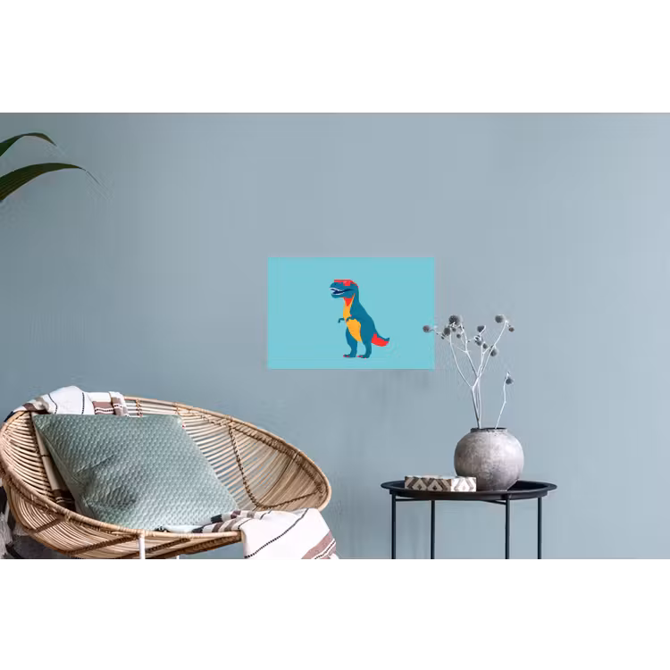 Muursticker - Dinosaurus - Blauw - Zonnebril — 4