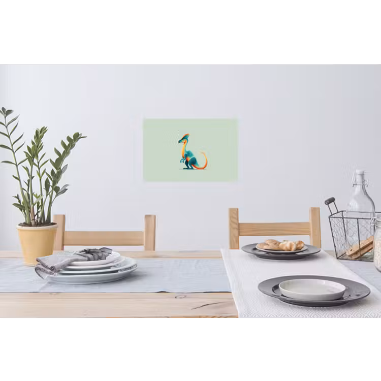 Muursticker - Staart - Dino - Minimalistisch - Blauw — 3