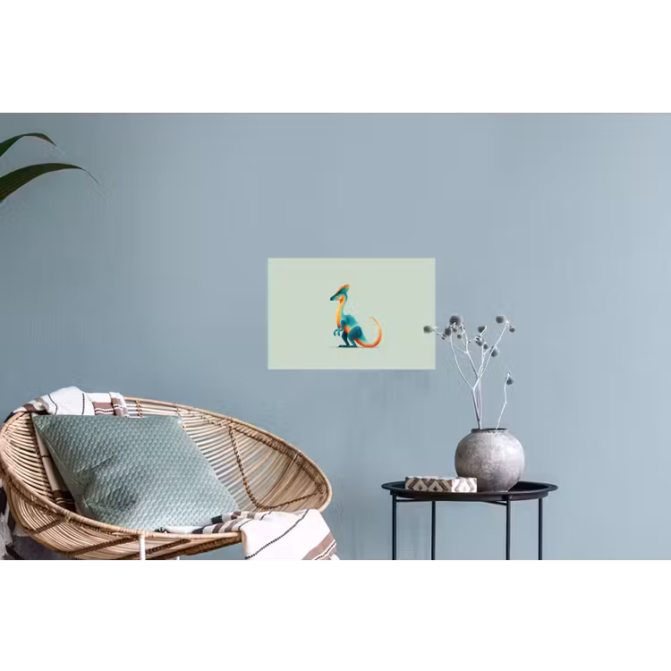 Muursticker - Staart - Dino - Minimalistisch - Blauw — 4