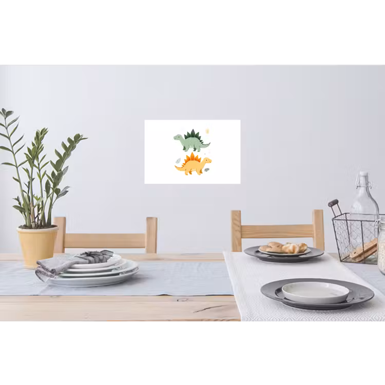 Muursticker - Sterren - Stegosaurussen - Blaadjes - Groen — 3