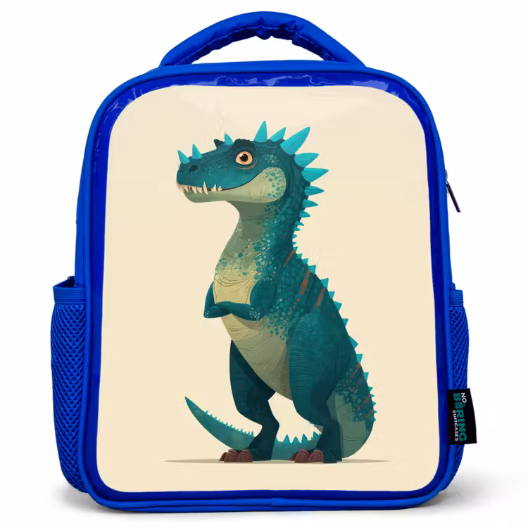 Rugzak kind - blauw - Dinosaurus - Turquoise - Stekels — 1