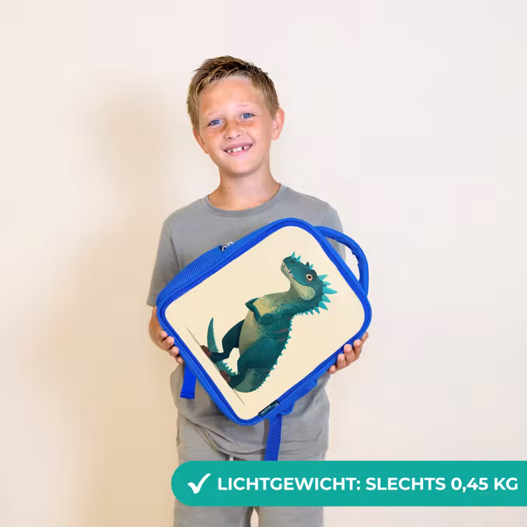 Rugzak kind - blauw - Dinosaurus - Turquoise - Stekels — 2