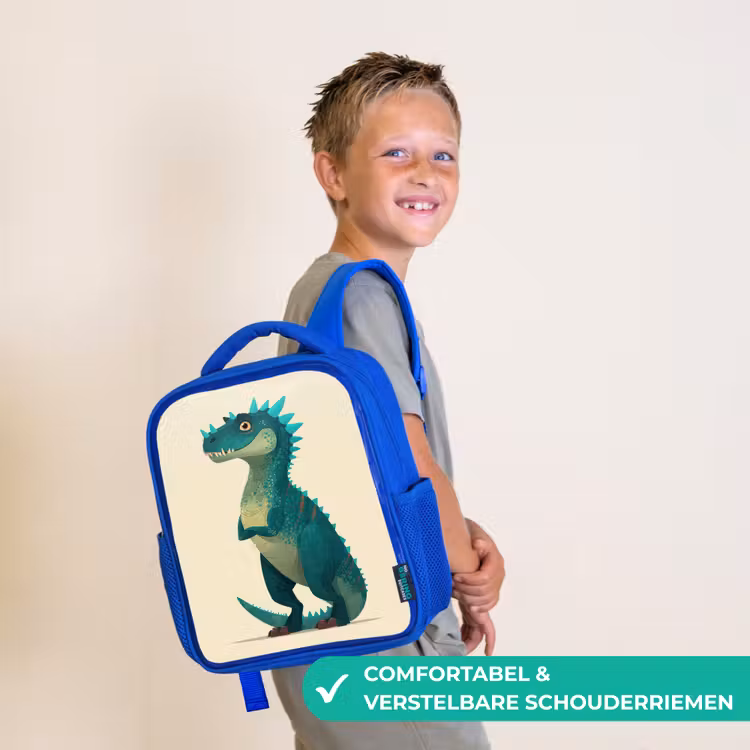 Rugzak kind - blauw - Dinosaurus - Turquoise - Stekels — 4