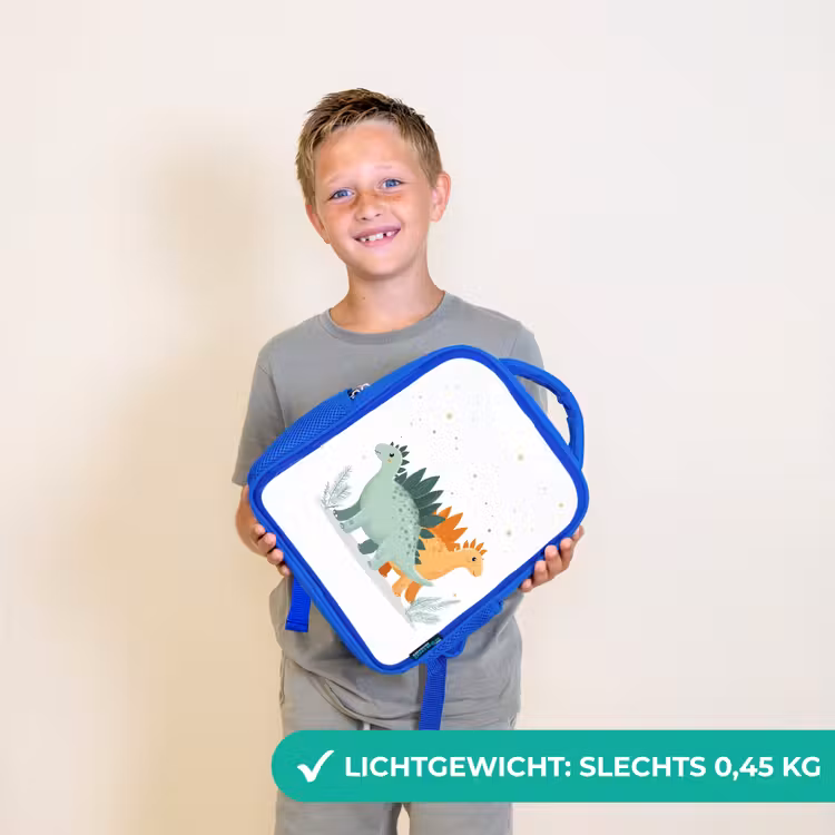 Rugzak kind - blauw - Planten - Sterren - Dinosaurussen - Oranje — 2