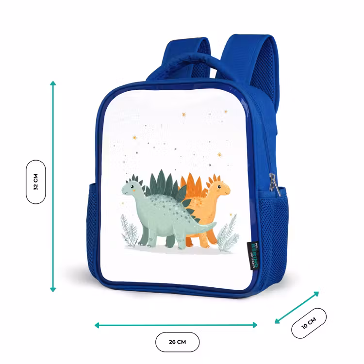 Rugzak kind - blauw - Planten - Sterren - Dinosaurussen - Oranje — 5
