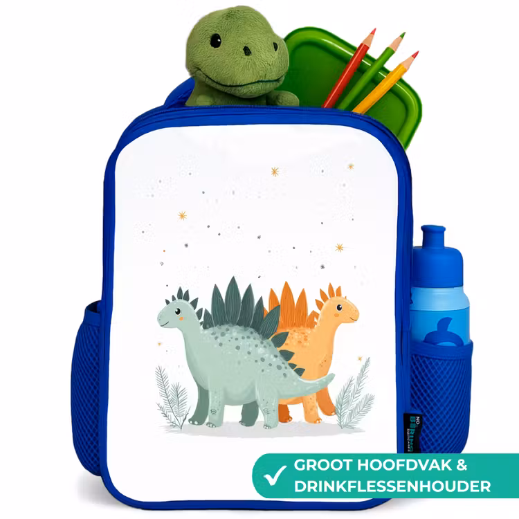 Rugzak kind - blauw - Planten - Sterren - Dinosaurussen - Oranje — 6