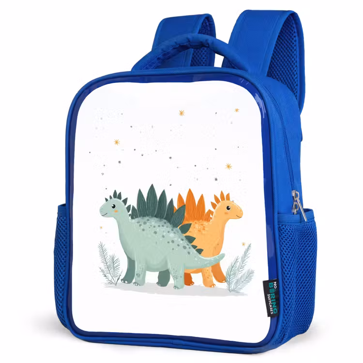 Rugzak kind - blauw - Planten - Sterren - Dinosaurussen - Oranje — 7