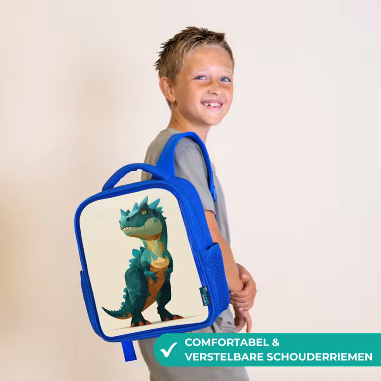 Rugzak kind - blauw - Stekels - Dino - Blauw - Gespierd — 4