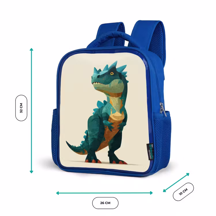 Rugzak kind - blauw - Stekels - Dino - Blauw - Gespierd — 5