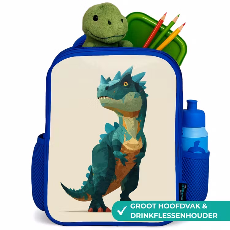 Rugzak kind - blauw - Stekels - Dino - Blauw - Gespierd — 6