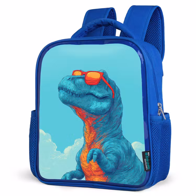 Rugzak kind - blauw - T-Rex - Blauw - Wolken - Zonnebril — 7