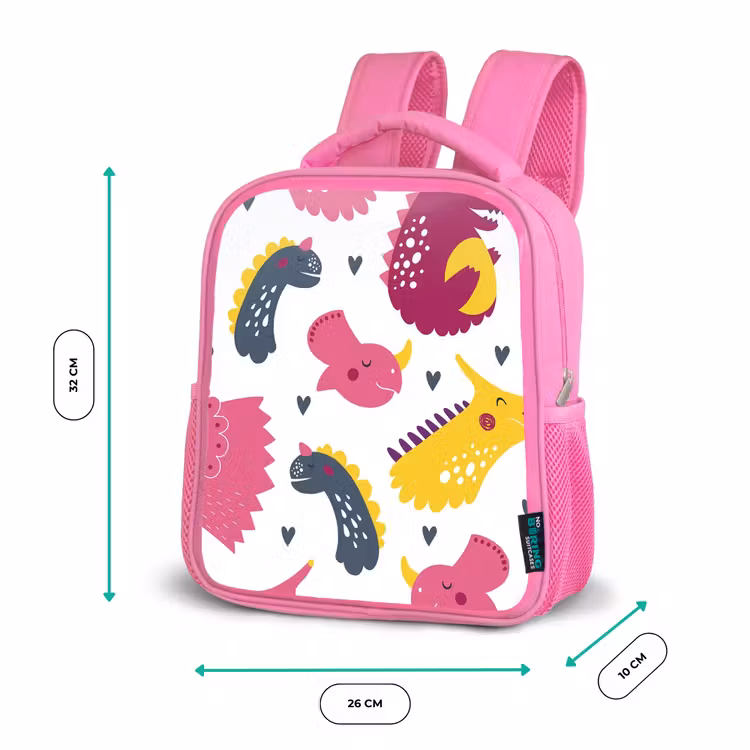 Rugzak kind - roze - Dino - Patronen - Kind - Roze - Meisjes — 3
