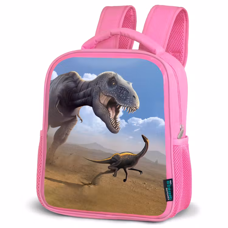 Rugzak kind - roze - Dino - Wilde dieren - Tekening - Kinderen - Jongens — 4