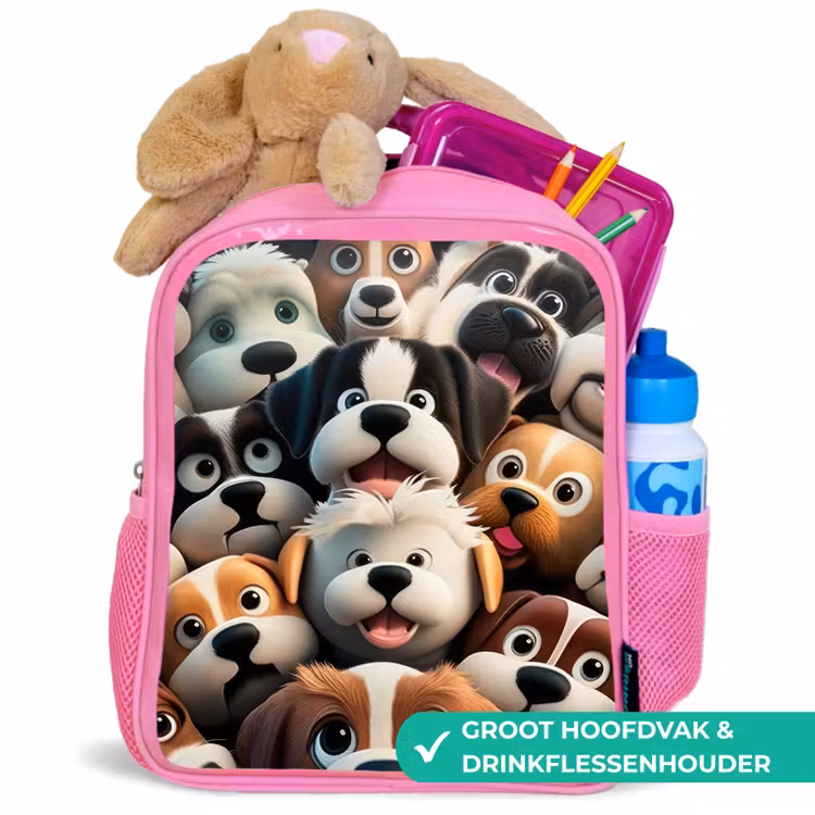 Rugzak kind - roze - Blaffende Bengeltjes — 2