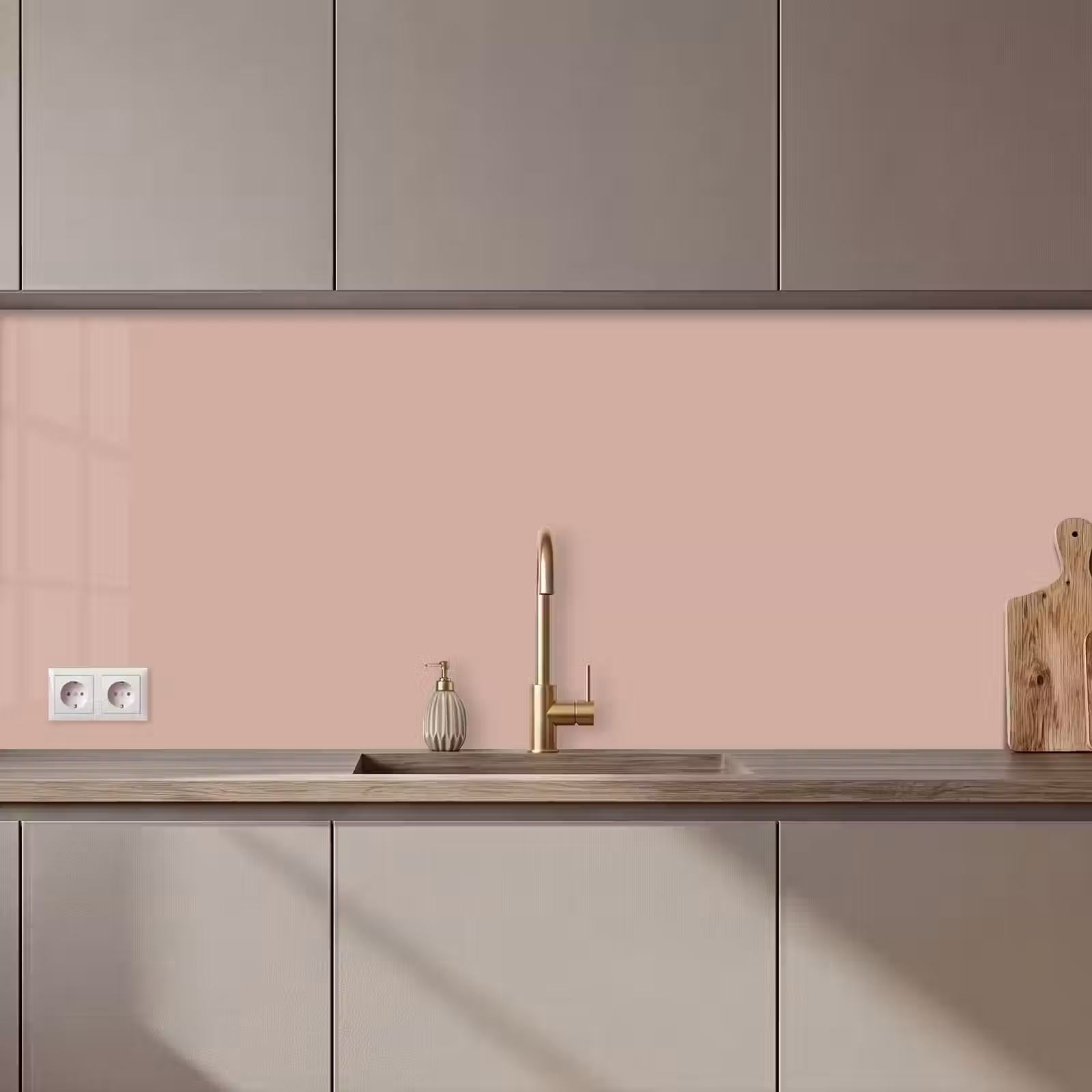Keuken achterwand - Roze - Palet - Oud - Effen - Oudroze — 1