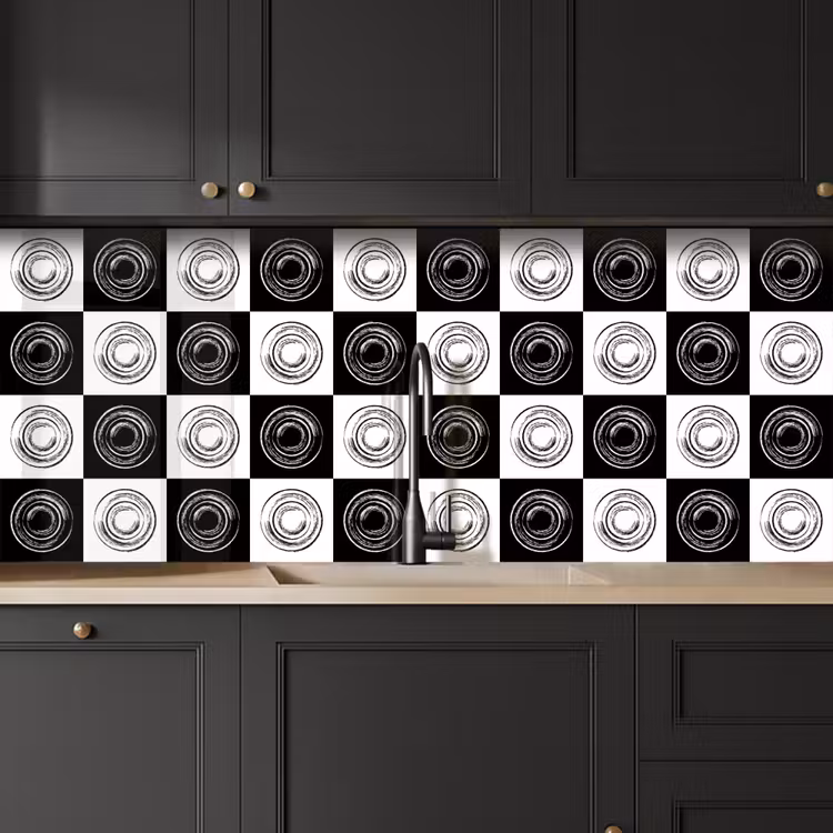 Keuken achterwand - Patronen - Schaakbord - Zwart Wit — 6