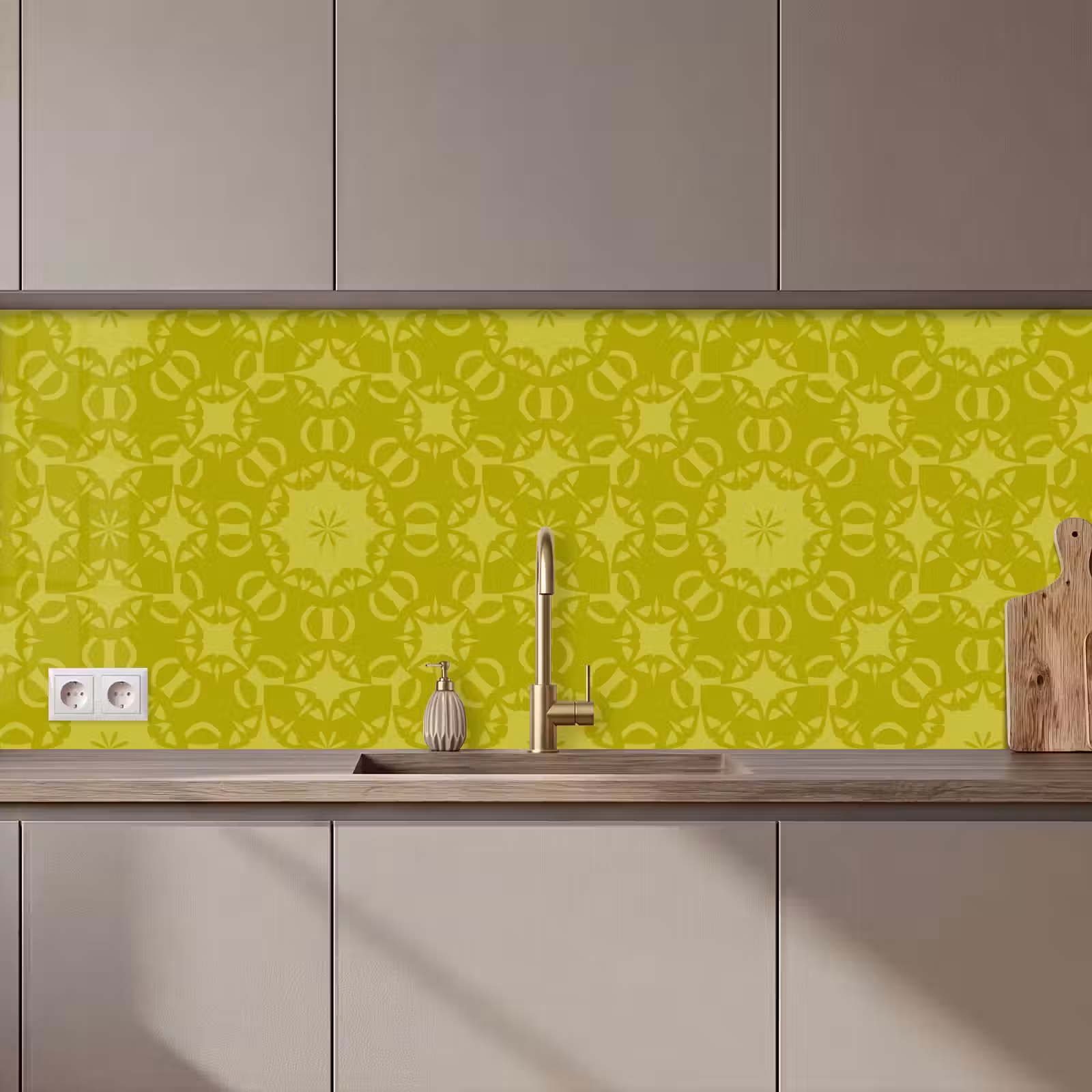 Keuken achterwand - Kompas - Groen - Patronen — 1
