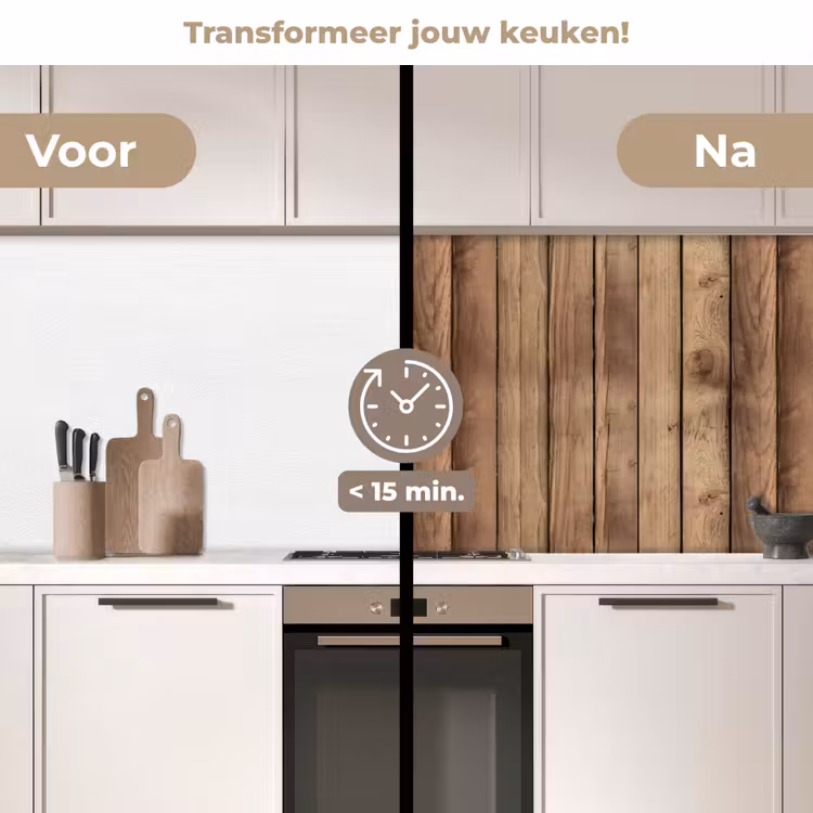 Keuken achterwand - Hout - Brocante - Patronen — 2