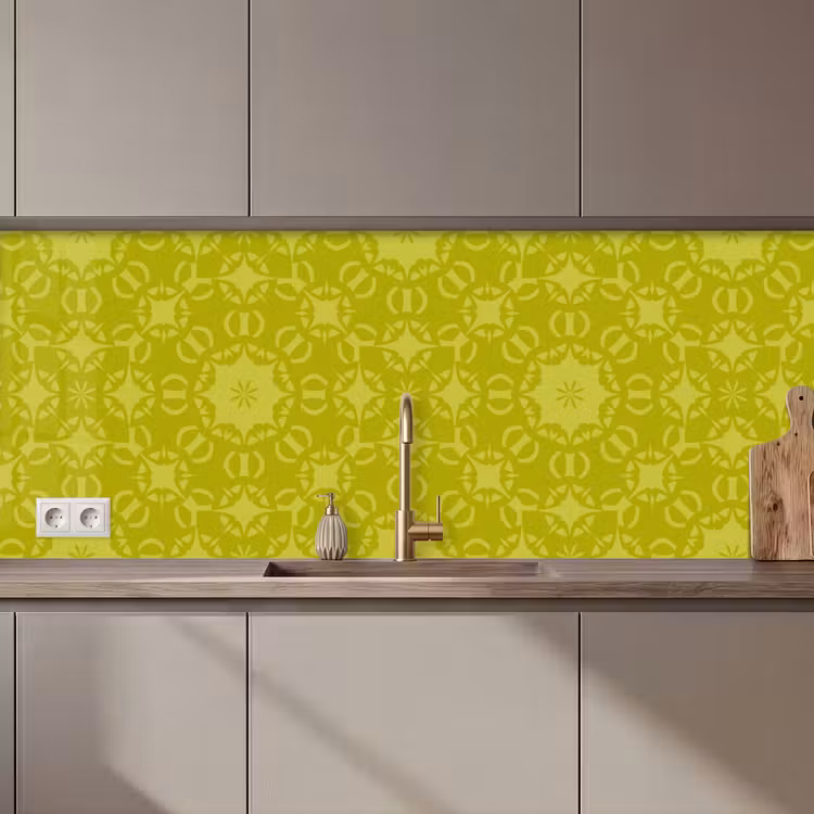 Keuken achterwand - Kompas - Groen - Patronen — 1