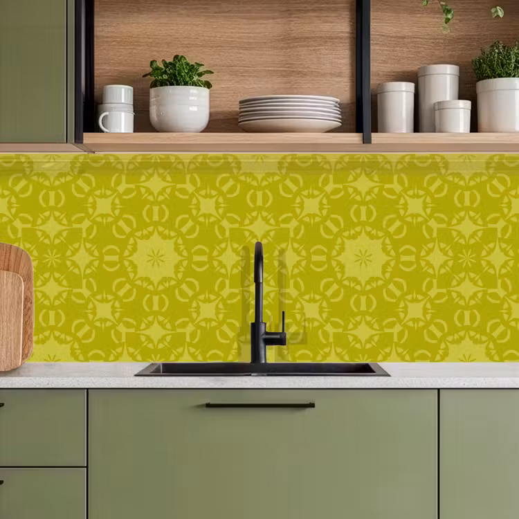 Keuken achterwand - Kompas - Groen - Patronen — 5
