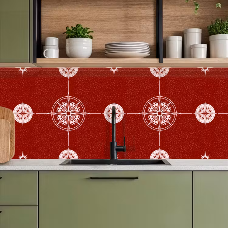 Keuken achterwand - Kompas - Reizen - Patronen — 5
