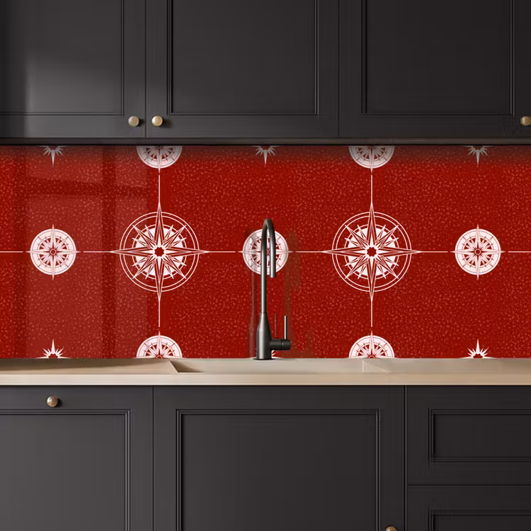 Keuken achterwand - Kompas - Reizen - Patronen — 6