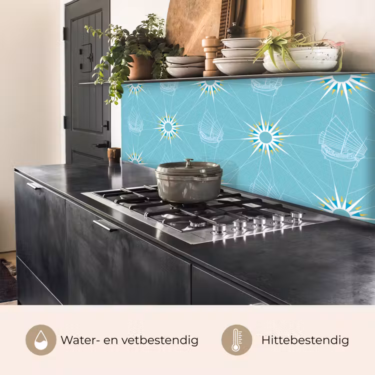 Keuken achterwand - Kompas - Zeilen - Boot - Patronen — 3