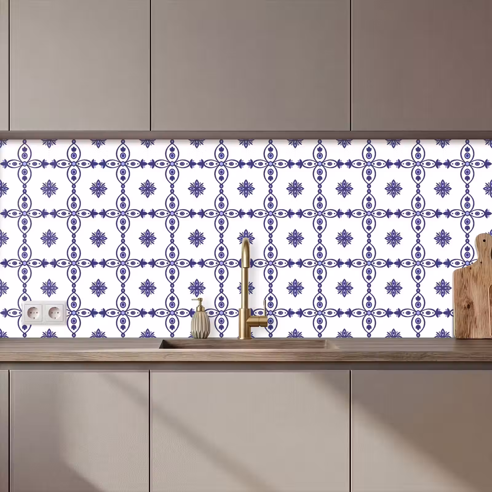 Keuken achterwand - Portugal - Patronen - Blauw — 1