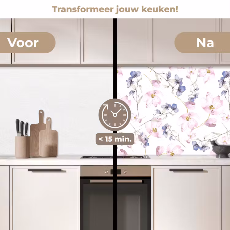 Keuken achterwand - Bloemen - Waterverf - Bohemian - Patroon — 2
