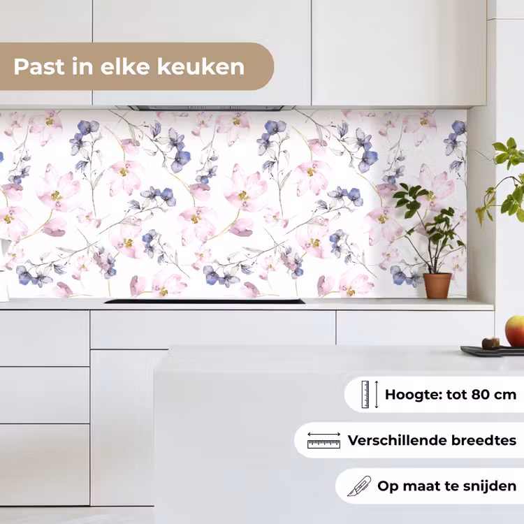 Keuken achterwand - Bloemen - Waterverf - Bohemian - Patroon — 4