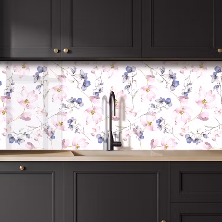 Keuken achterwand - Bloemen - Waterverf - Bohemian - Patroon — 6