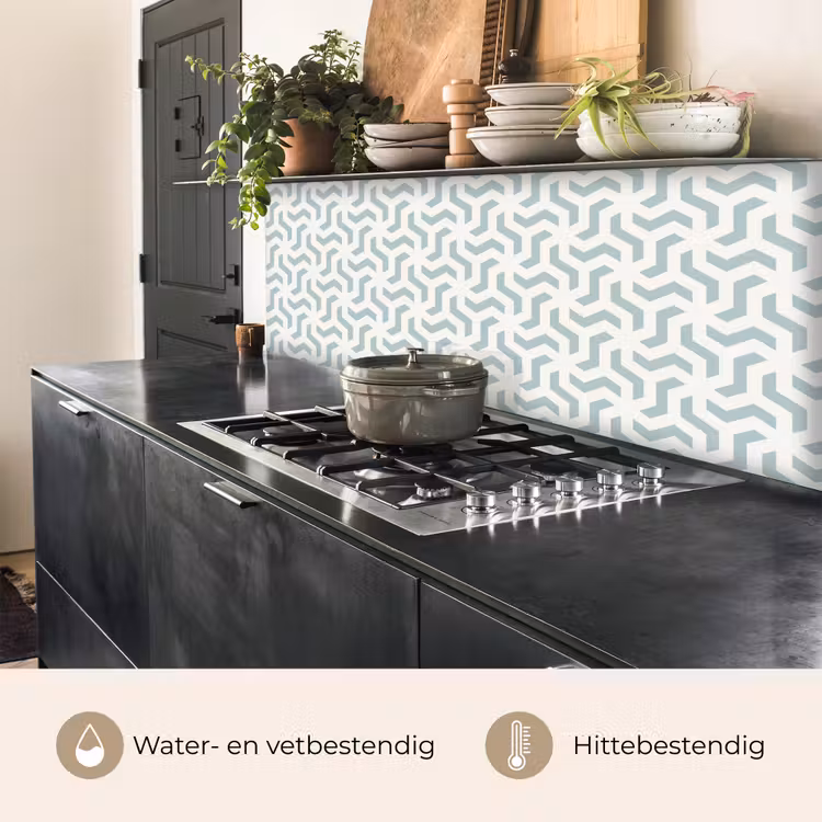 Keuken achterwand - Patronen - Abstract - Groen - Geometrie — 3