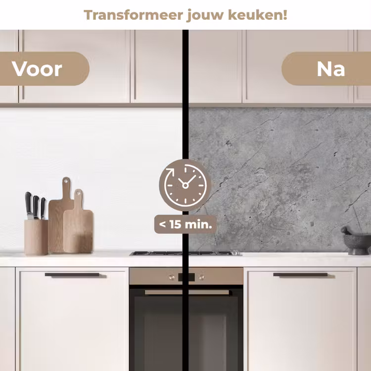 Keuken achterwand - Patronen - Beton - Oud — 2