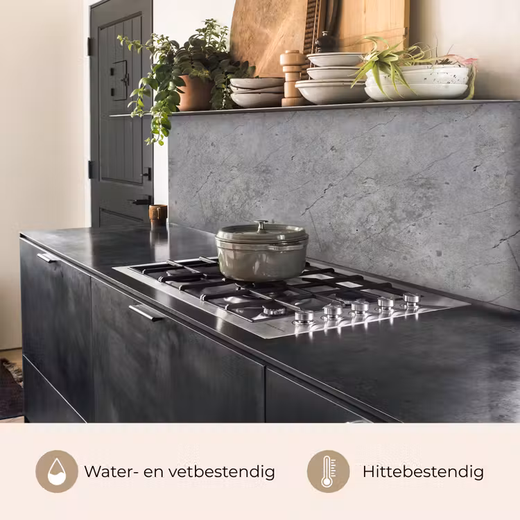 Keuken achterwand - Patronen - Beton - Oud — 3