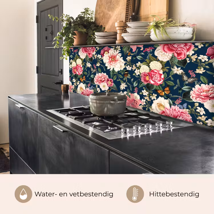 Keuken achterwand - Patronen - Roos - Bladeren — 3