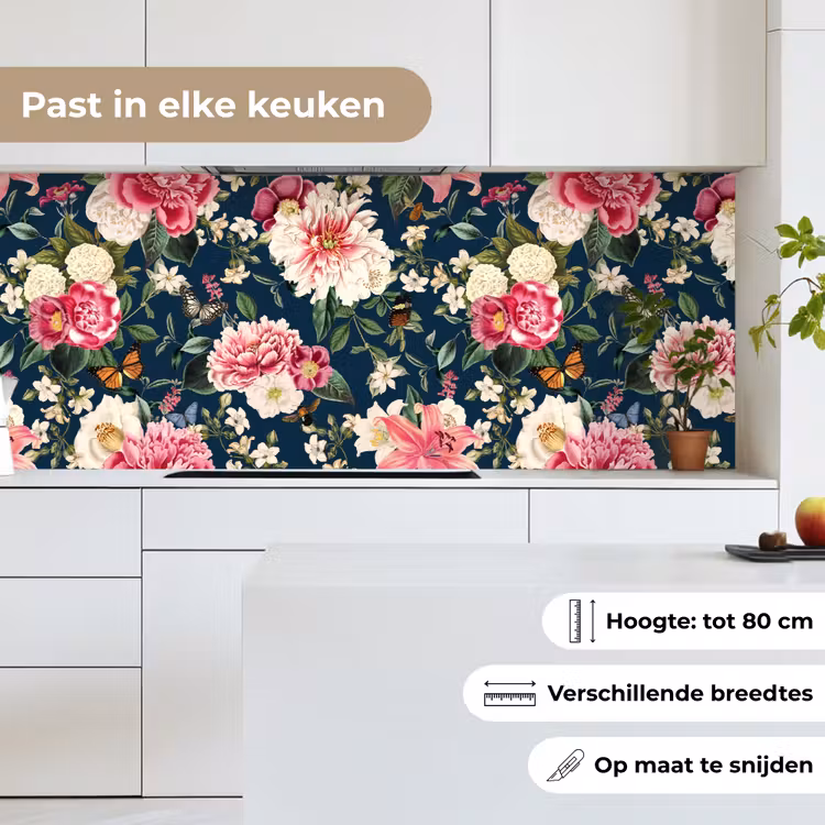 Keuken achterwand - Patronen - Roos - Bladeren — 4