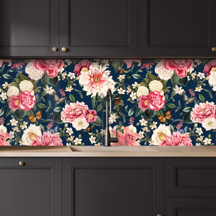 Keuken achterwand - Patronen - Roos - Bladeren — 6
