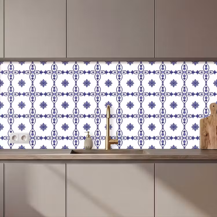 Keuken achterwand - Portugal - Patronen - Blauw — 1